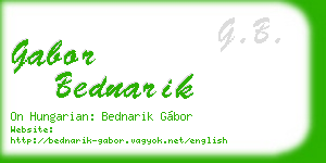 gabor bednarik business card